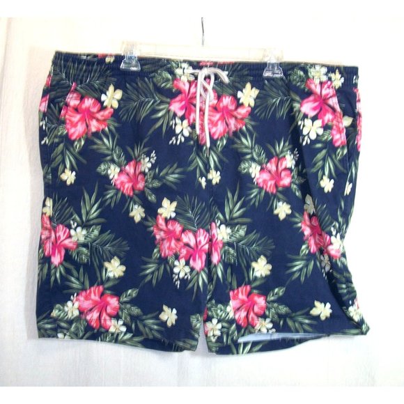 George Brand Men's Hawaiian Print swim trunks size 2XL - Picture 1 of 8
